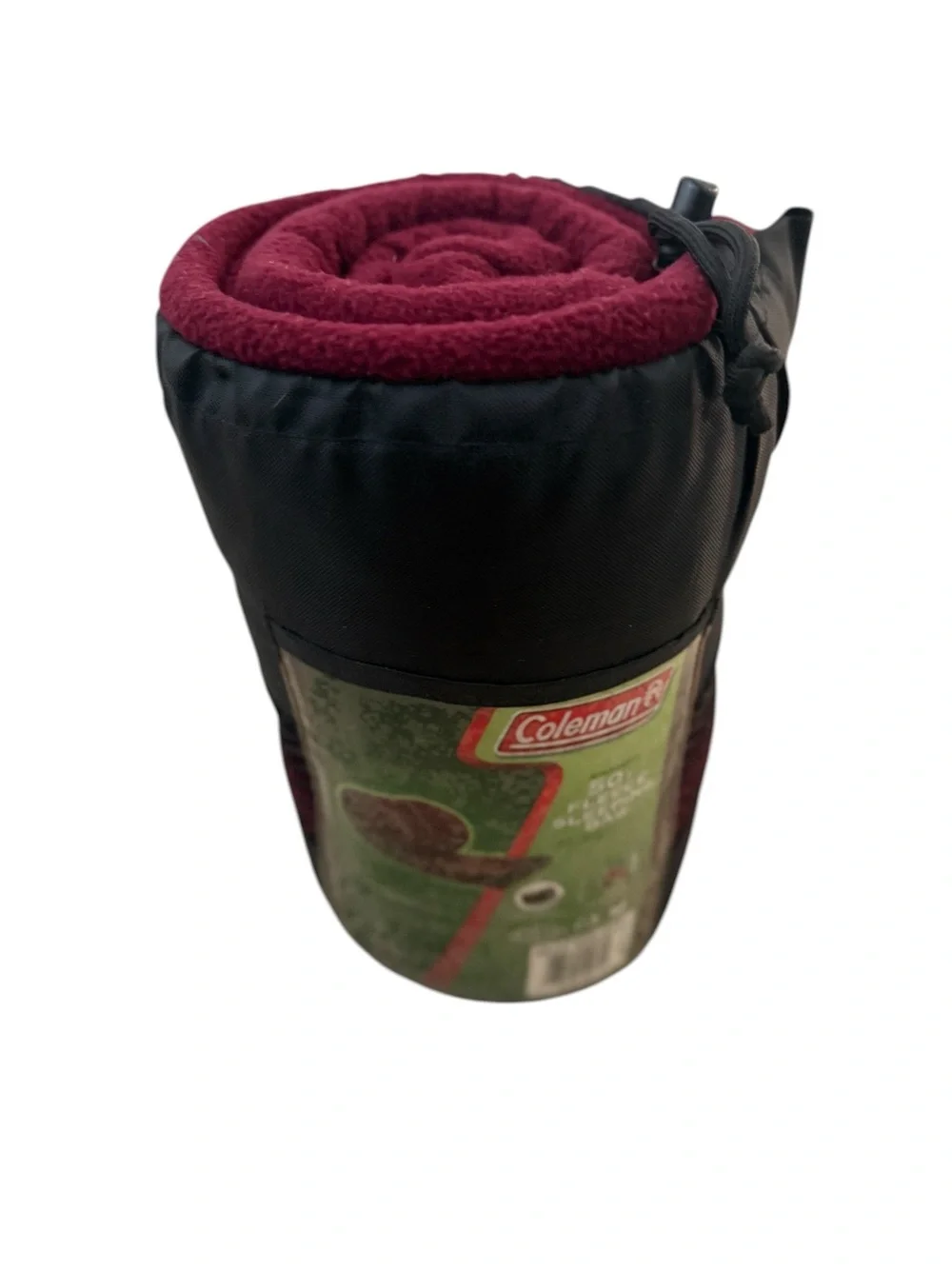 NWT Coleman 50 degrees F Fleece Sleeping Bag Adult Size 33” x 75”
